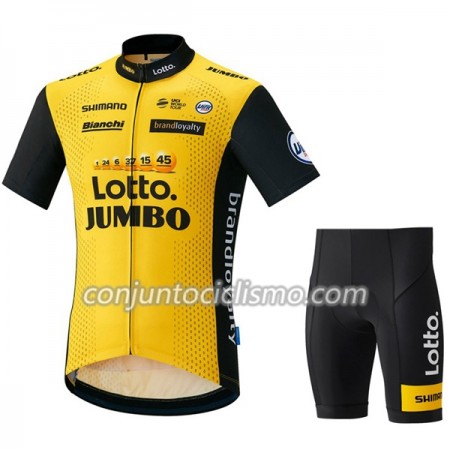 Conjunto Maillot + Culotte Corto 2018 LottoNL-Jumbo N001